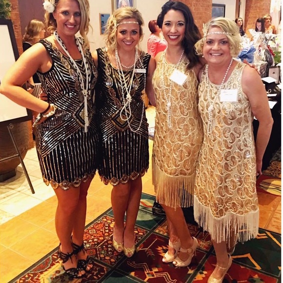 💛 Great Gatsby Formal Flapper Dress 💛 - Picture 2 of 2